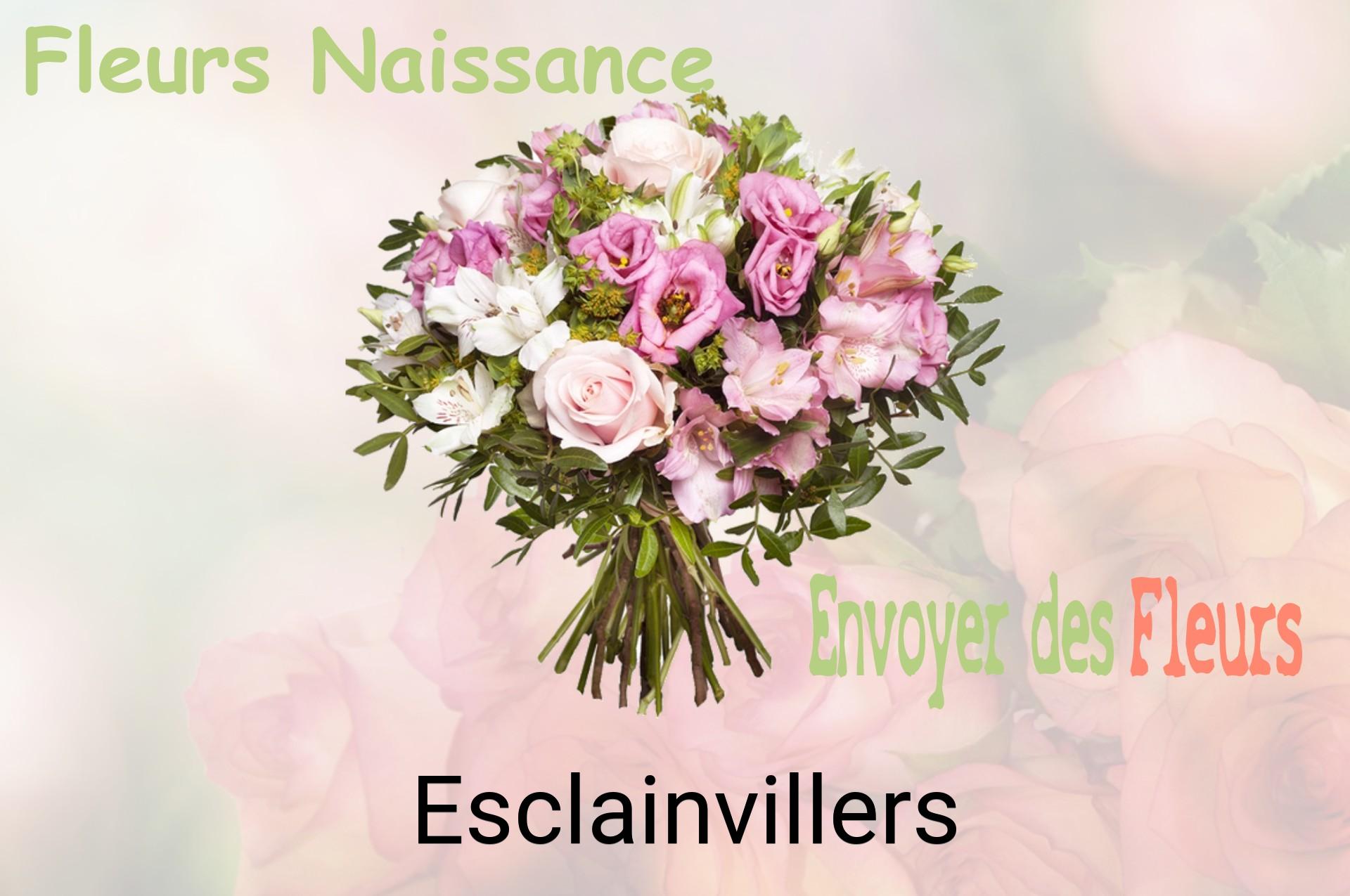 Bouquet de fleurs de naissance livré à Esclainvillers