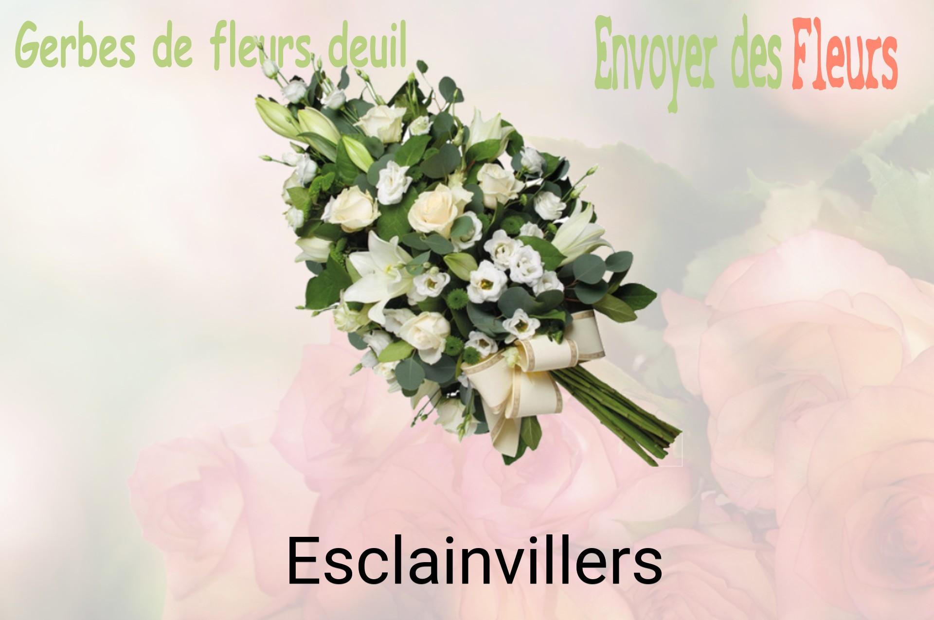 Gerbe de fleurs de deuil livrée à Esclainvillers